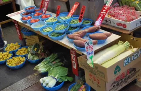Awaji Shotengai, the covered neighborhood shopping street.