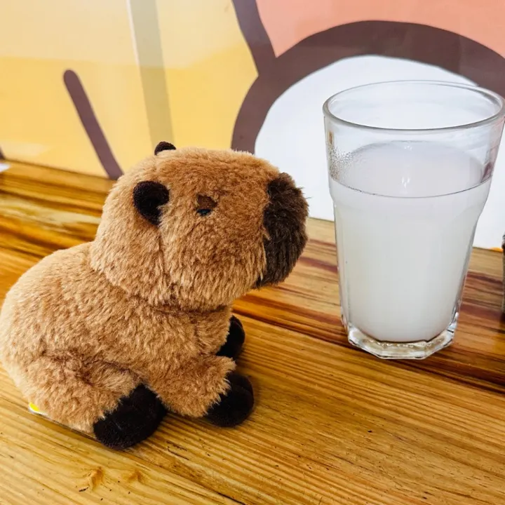 A capybara-themed drink served at the cafe.