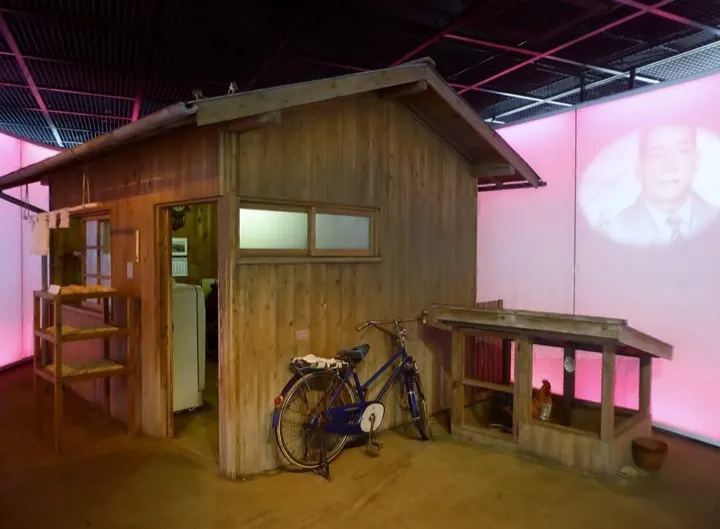 A replica of Momofuku Ando's research shed, where he invented instant ramen in 1958.