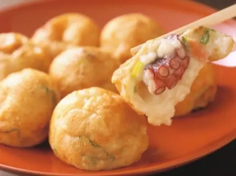 Fresh takoyaki, an Osaka street-food staple.
