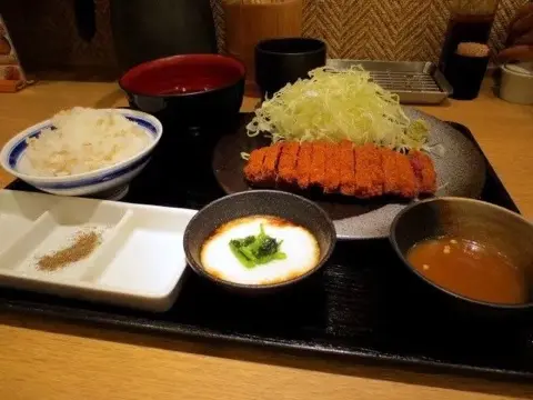 Beef roast cutlet Kyo-Tororo-Zen set.