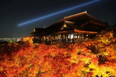 The Main Hall illuminated.