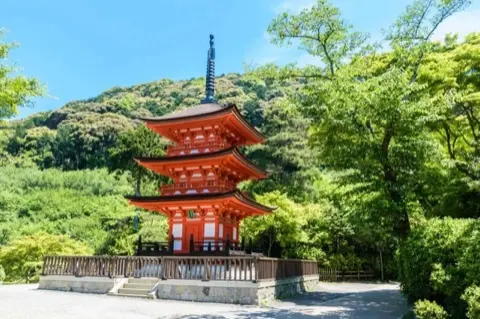 Koyasu Pagoda on the temple grounds.