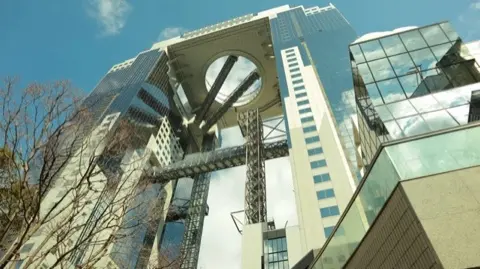 Umeda Sky Building's twin-tower exterior.