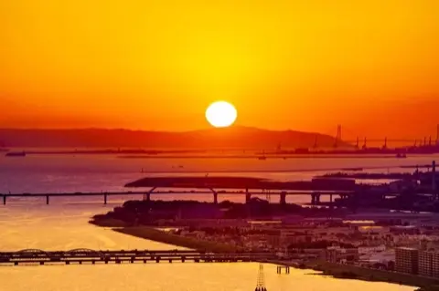 Sunset view from the observatory.