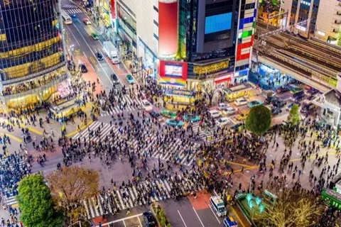 Shibuya Scramble Crossing, the world's busiest intersection.