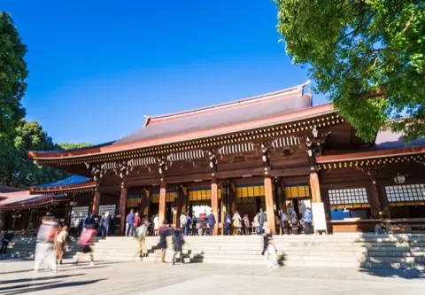 Meiji Jingu's main shrine building.