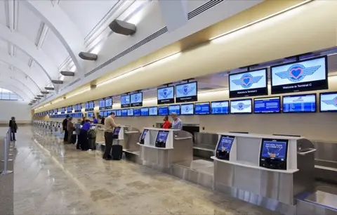 Gate seating area.