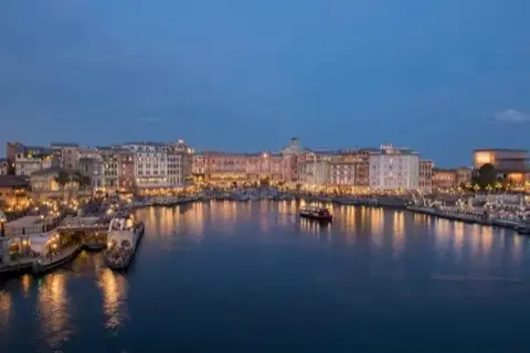 Mediterranean Harbor, the Italian-port entrance area.