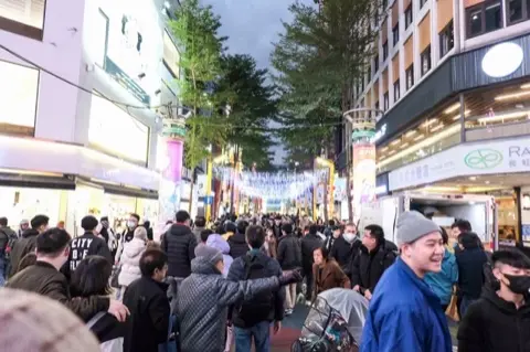 Ximending's pedestrian shopping street.