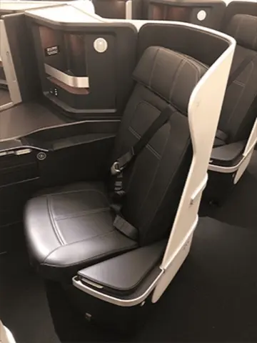Business class seat detail.